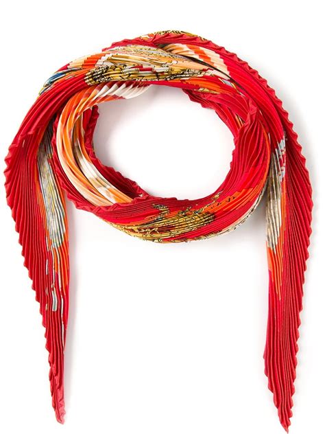 Hermes pleated scarf